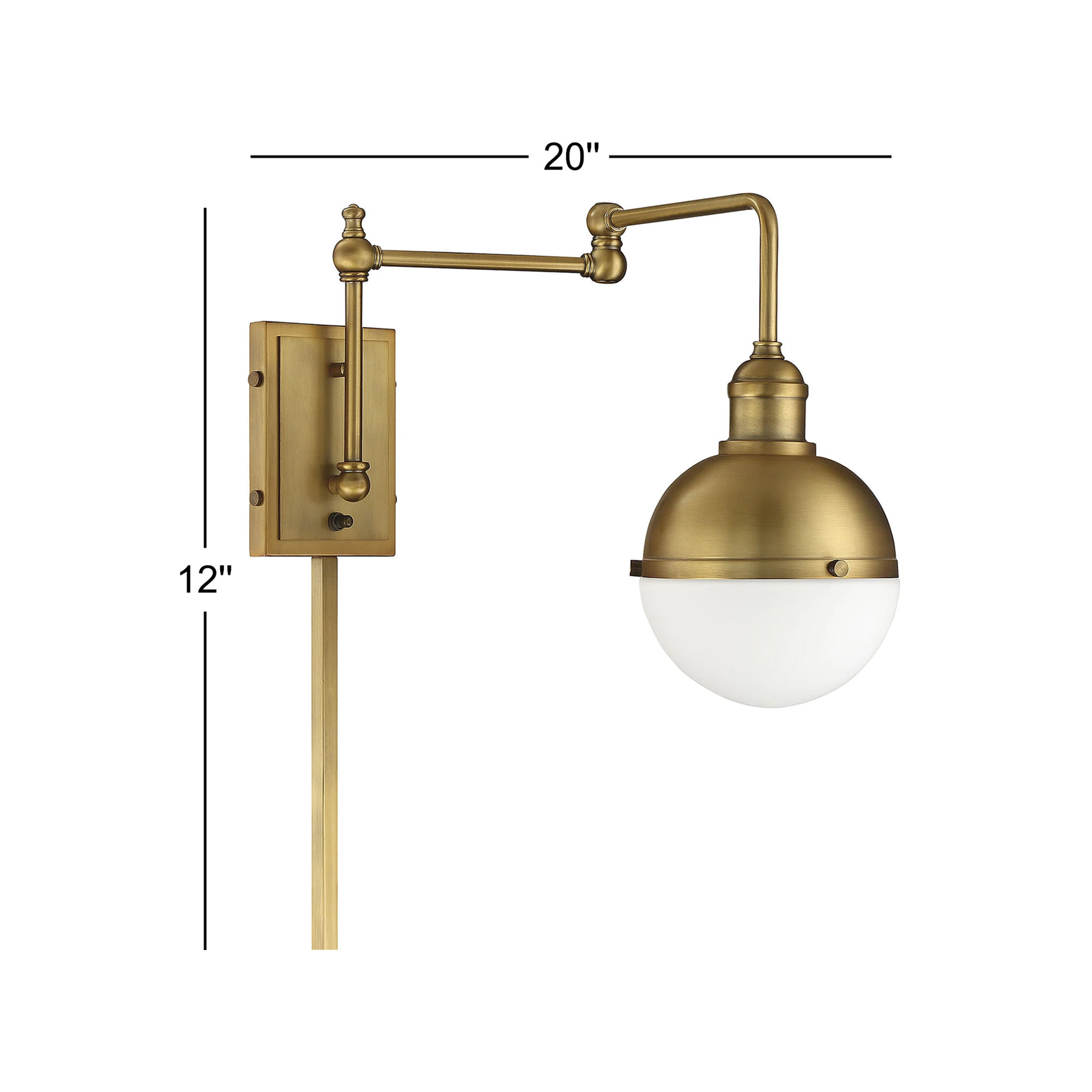 Ostara 1 - Light Dimmable Swing Arm, Brass
