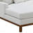 Ivory Chenille Sectional Sofa W/4 Pillows