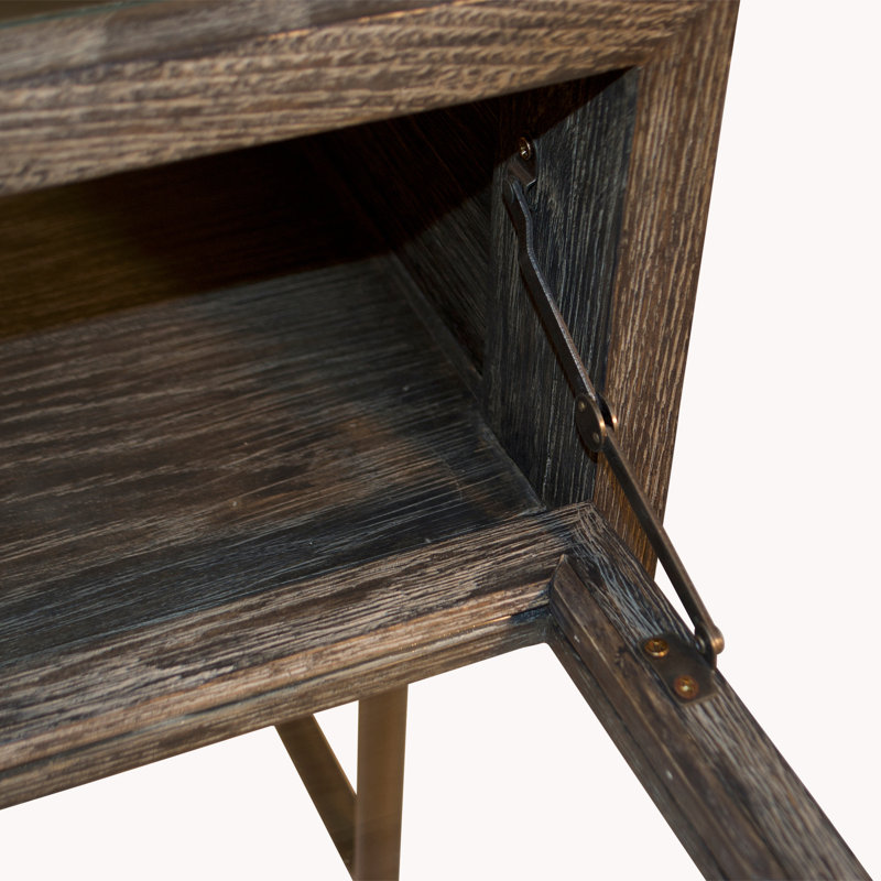 Francella Glass Top End Table