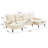 Modern Sectional Couches, U-Shaped Sofa Couch for Living Room, 4 Seat Sofa Set with Double Chaise for Apartment-1400143298