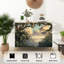 Buffet Buffet avec rangement Cinématique jungle décor mural imprimé forêt tropicale brumeuse avec 2 portes pour le salon et la cuisine