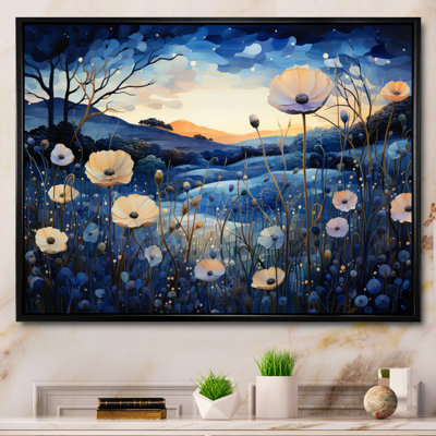 " Blue Charming Cornflowers Pointillism III "