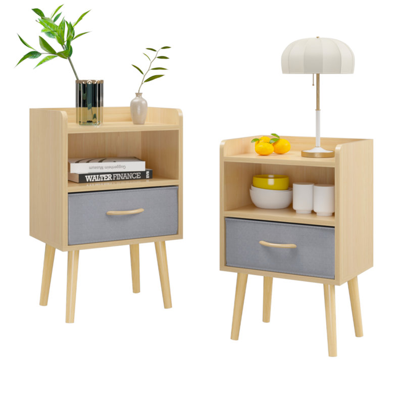 Nightstands, Oak, Set of 2