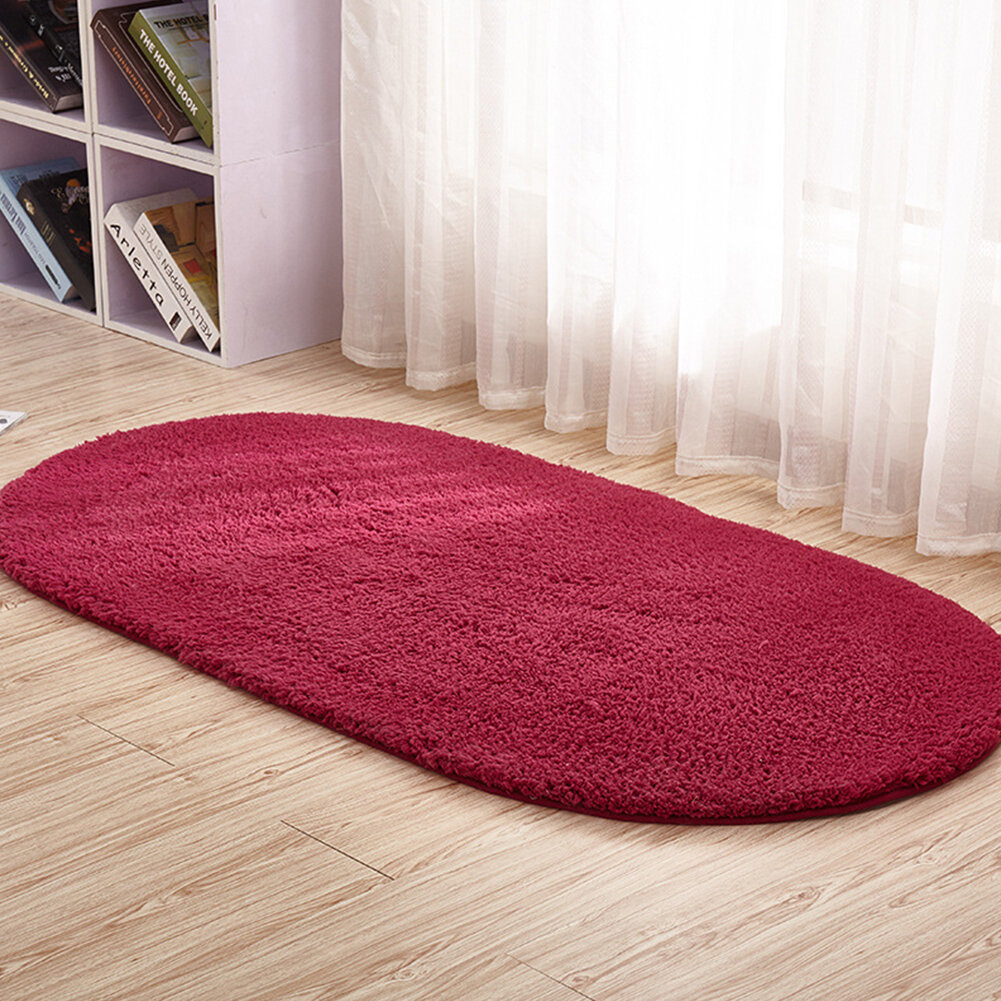 Rose Oval Bathroom Rug Bathmat, Water Absorbent And Non-slip
