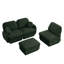 Canapé surdimensionné en L 105 po en chenille de 105 po, canapé à assise profonde avec repose-pieds mobile, coussins ronds et coussins de dossier matelassés exquis, pieds de cadre encastrés, assemblage facile, convient au salon-126189036-126189037