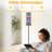 PeeNoke 68.5" Standing Floor Lamp tiles floral blue white decorative decor Portugal Dimmable Metal Pole Lamp with Linen Lampshade LED Bulb Included