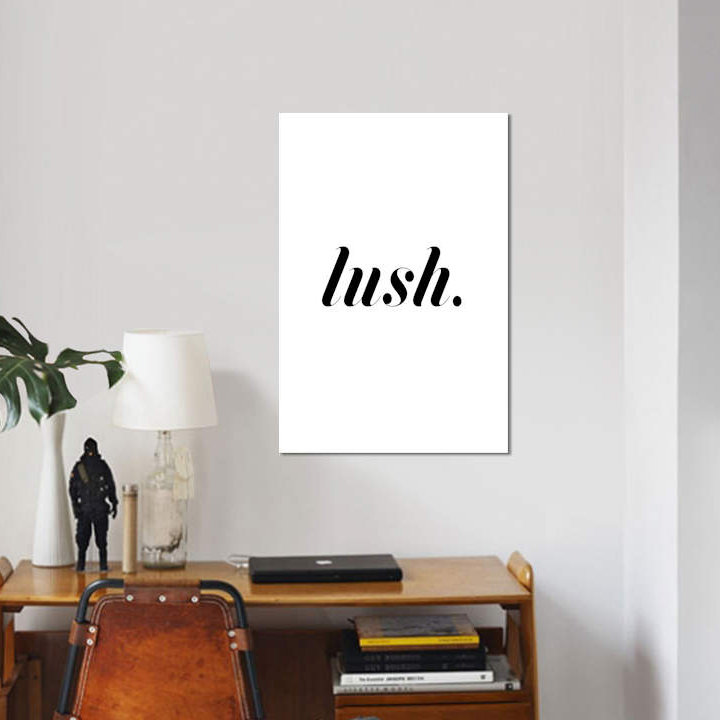 « luxueux white », art textuel sur toile, H 12 po x l 8 po x P 0,75 po, Toile tendue, Pas de tapis