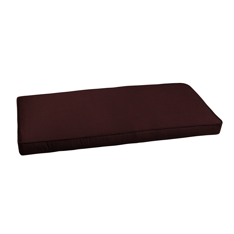 Sunbrella Outdoor Seat Cushion, 60" W x 19" D, Cast Currant Sunbrella® Plainweave, 2"