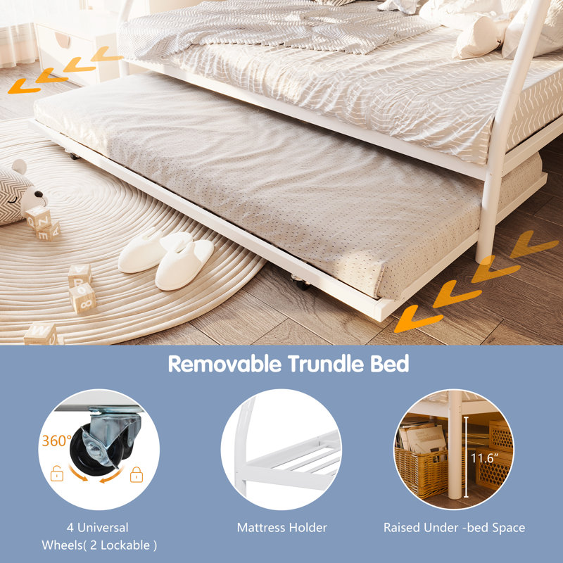  Arnya Standard Bunk Bed, Twin over Full, White