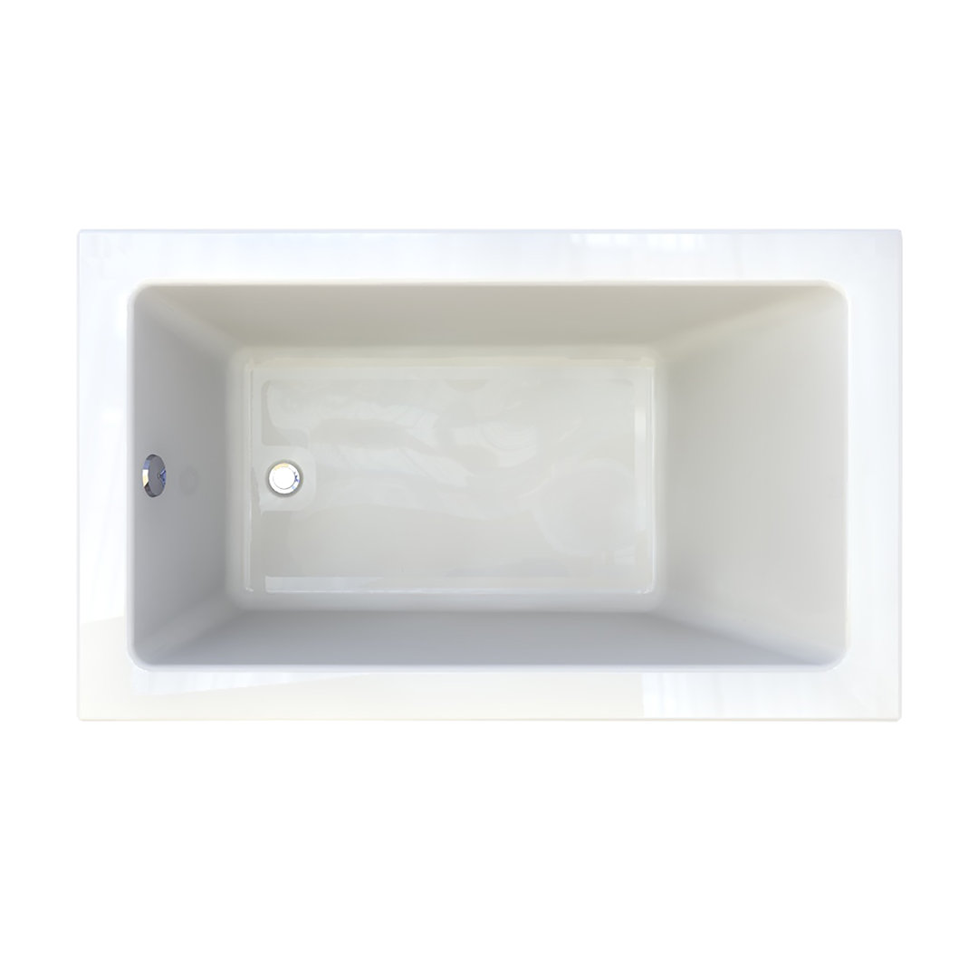 Studio 60'' x 36'' Soaking Fiberglass Bathtub American Standard