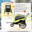 2 in 1 Dog Bike Trailer Pet Stroller for Large Dogs with Hitch-117434332