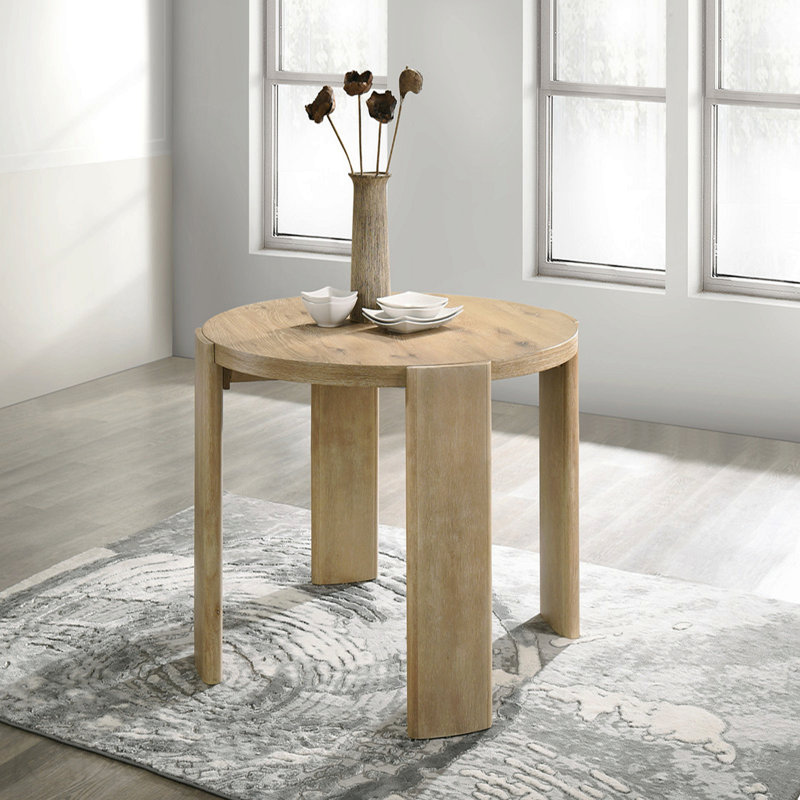 Oak Finish 47" Round Dining Table