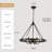 6 - Light 23.6" Dimmable Farmhouse Rustic Candle Style Wagon Wheel Chandelier Round Rustic Foyer Chandeliers For Barn, Kitchen Island, Entry, Living Room-1518284665