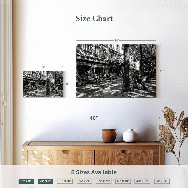 Sireci Black Montmartre - Place Du Tertre, 16" H x 24" W