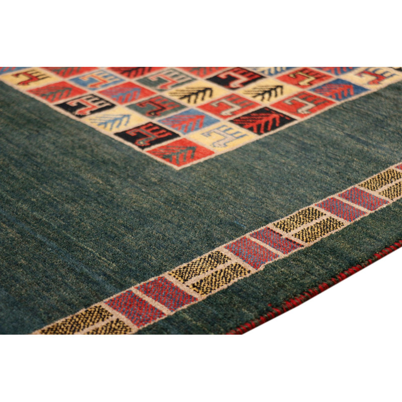 Ninfa Patchwork Area Rug in Green
