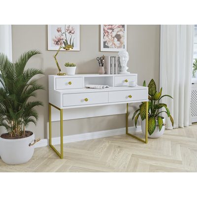 Bartlesville Metal Base Writing Desk