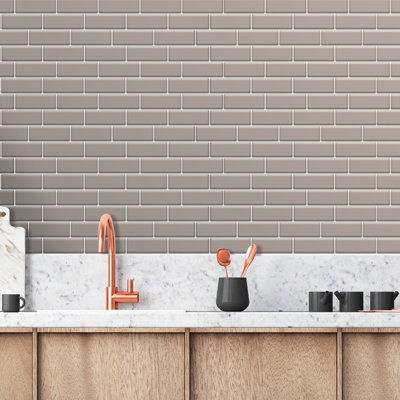 Carrelage style métro auto-adhésif 12 "x 6"