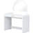 39" White Makeup Vanity Table For Bedroom. Touch Screen Mirror With Lights & Drawer. Elegant Curved Design. Enough Storage Cosmetics. And Functional. Simple Installation Steps