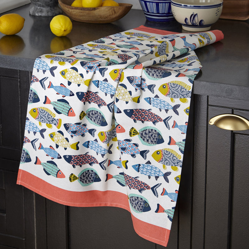 Aquarium Cotton Tea Towel Kitchen Towel