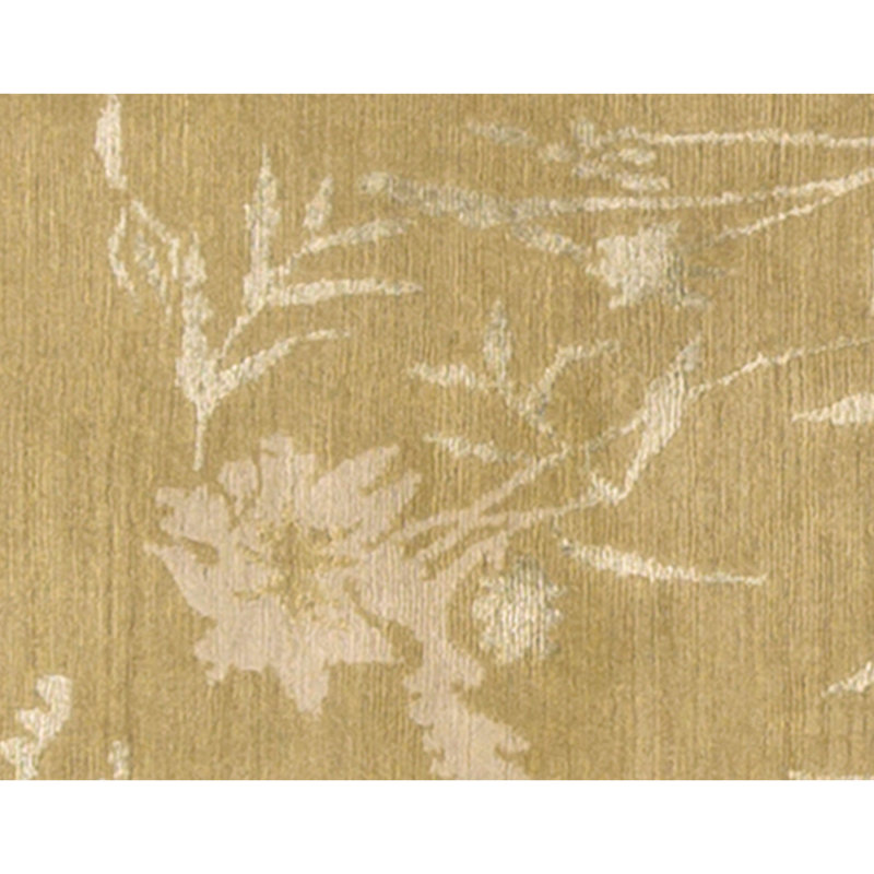 Tapis paille et sauge de haute qualité noué à la main