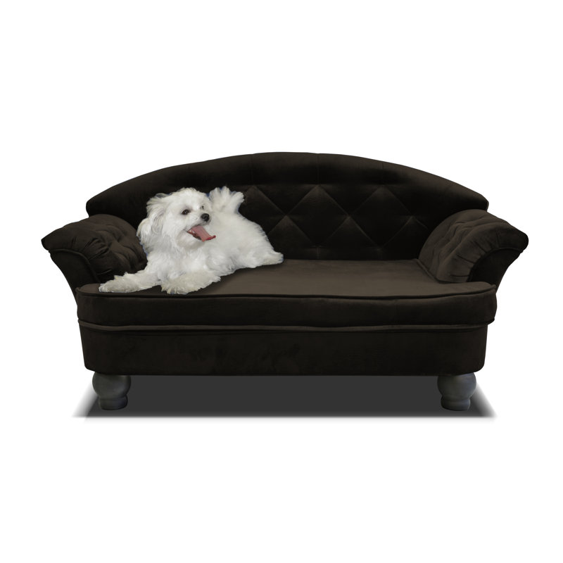 Debose Orthopedic Polyester Pet Bed, Dark Brown