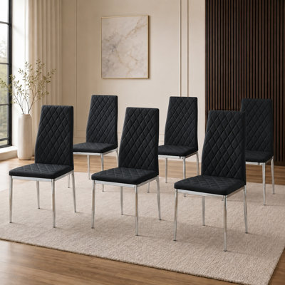  Ensemble de 6 chaises de salle à manger et de conférence modernes Kinli Modern