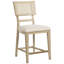 Table contemporaine avec 8 pièces, chêne beige, table rectangulaire et chaises rembourrées pour la salle rétro-moderne