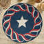 Napperon patriotique rond avec perles USA