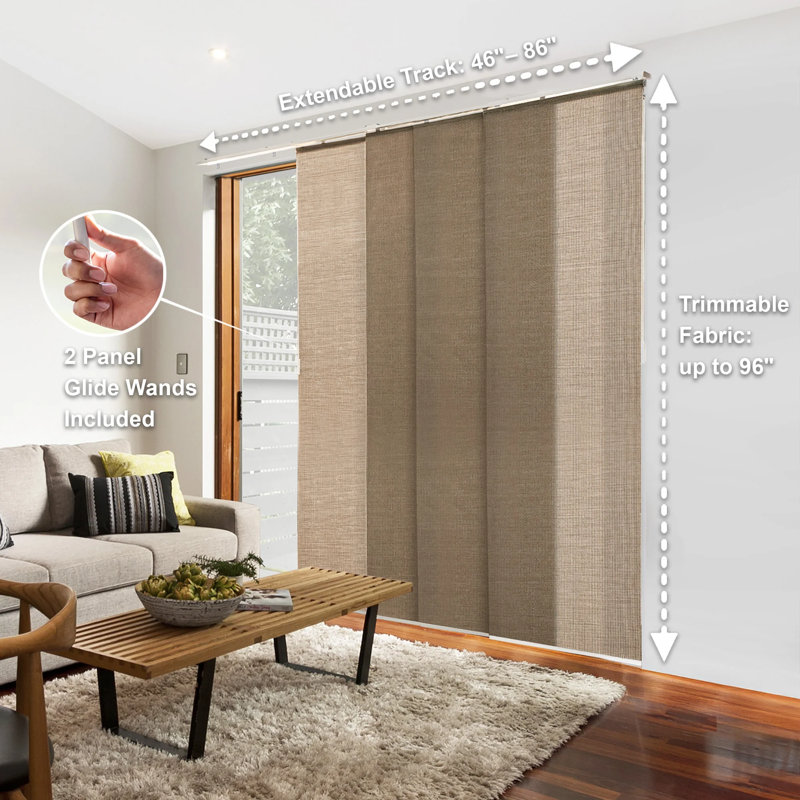 Semi Sheer Vertical blind, Woven Truffle