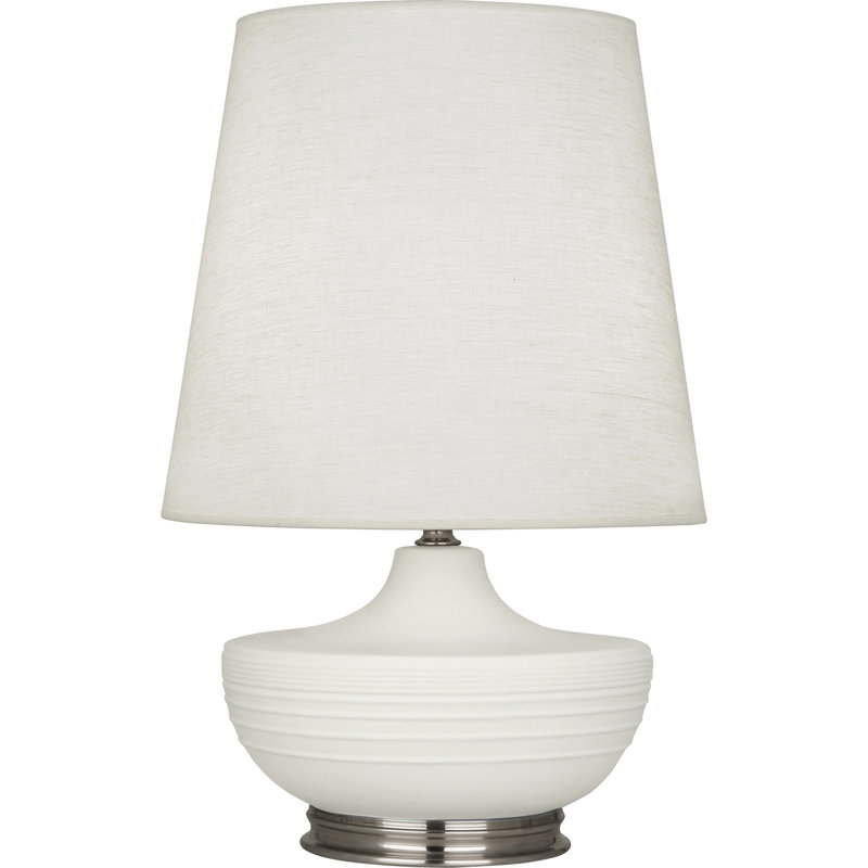 Nolan Table Lamp, Dark Antique Nickel/Matte Lily