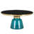 30" Round Coffee Table Glass/Sintered Stone Top With Brushed Gold Rim And Tempered Glass Base-109375773