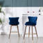 Ensemble de 2 tabourets de bar rembourrés en tissu, bleu-1605578594-1605578588