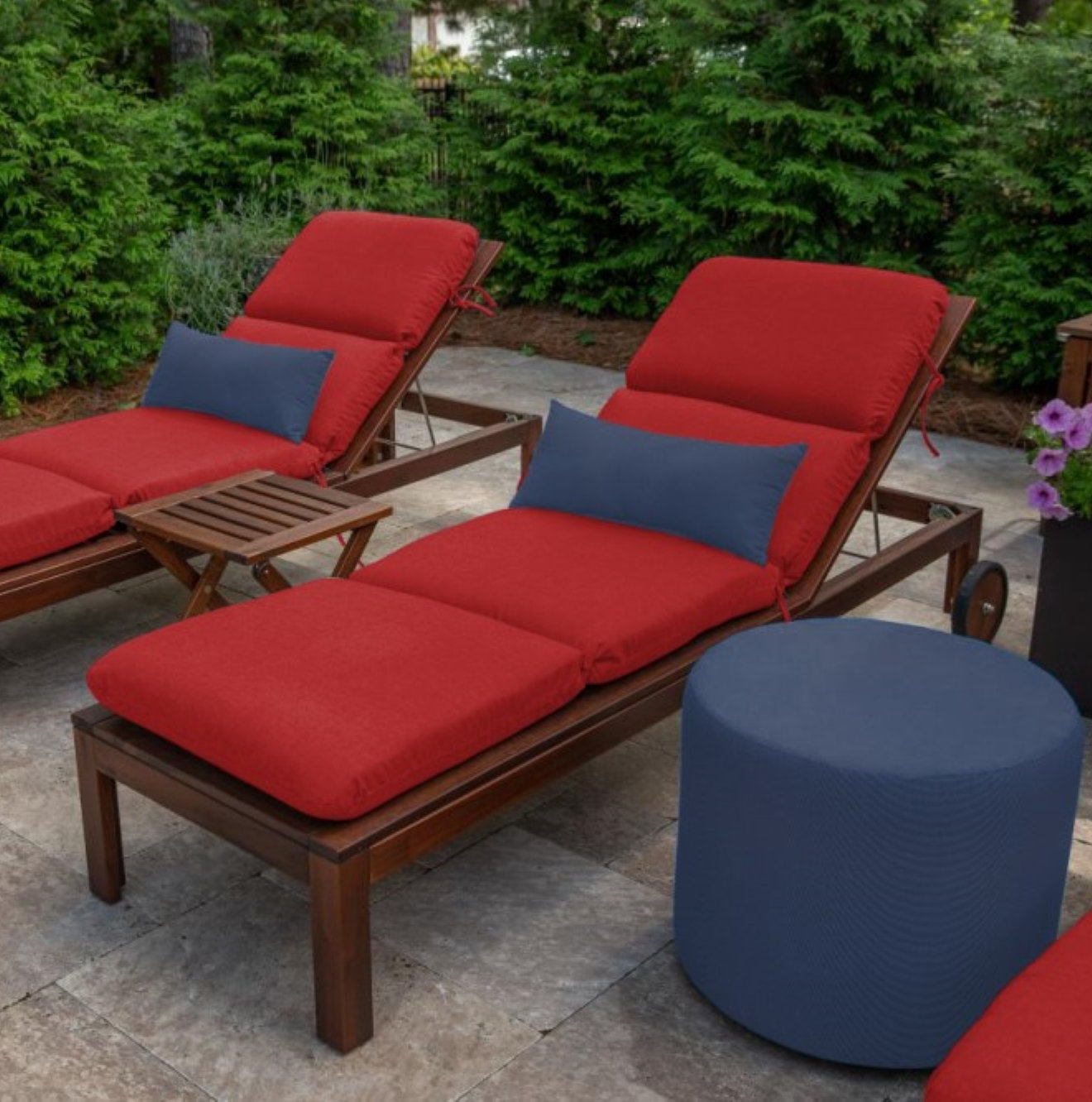 23" Sunbrella® Seat and Back Cushion, Red Performance