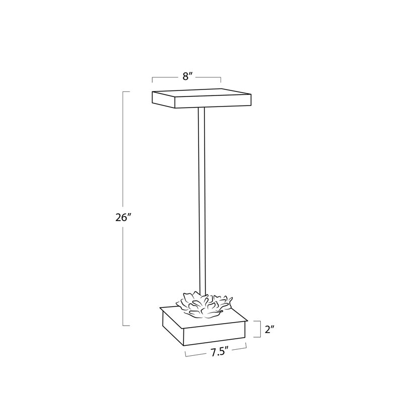 Gold and Crystal Square Accent Table with Floral Base