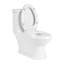 Toilette allongée une pièce à double chasse avec siège