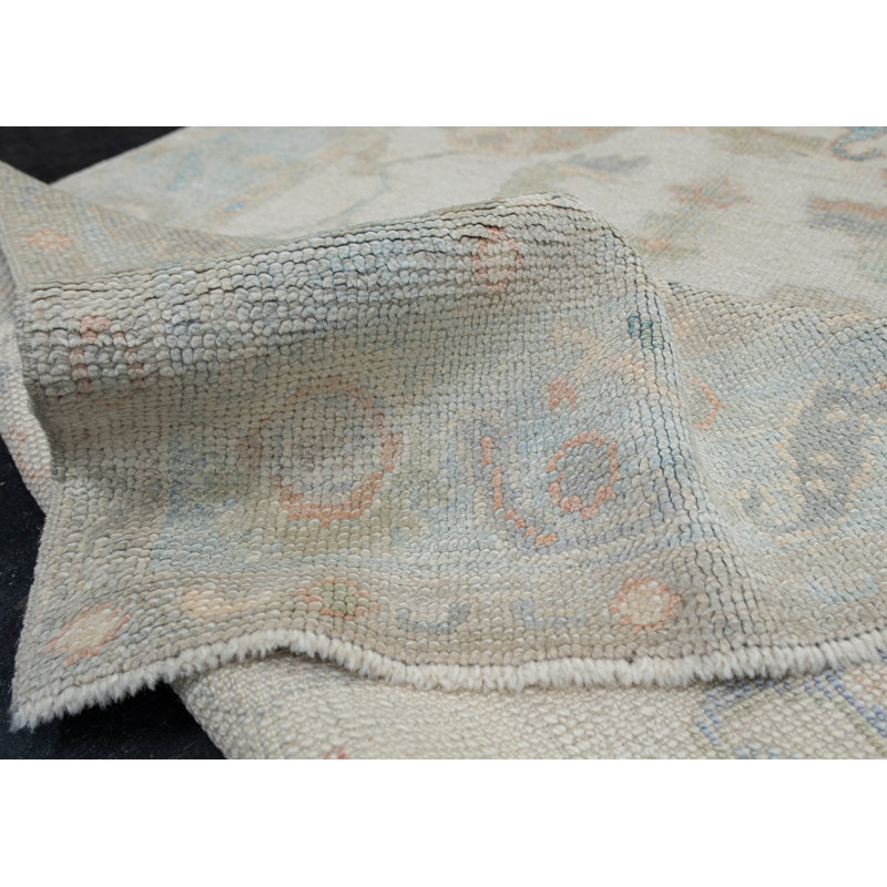 Tapis turc Oushak fait à la main 3 pi 10 po x 6 pi