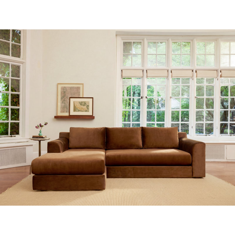 All-Natural Elevate Sectional, Yellow Clay Striped Hemp Blend