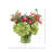 Hydrangeas and Buds in Glass Vase