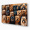 «Dogs Brussels Griffon», art mural en métal noir