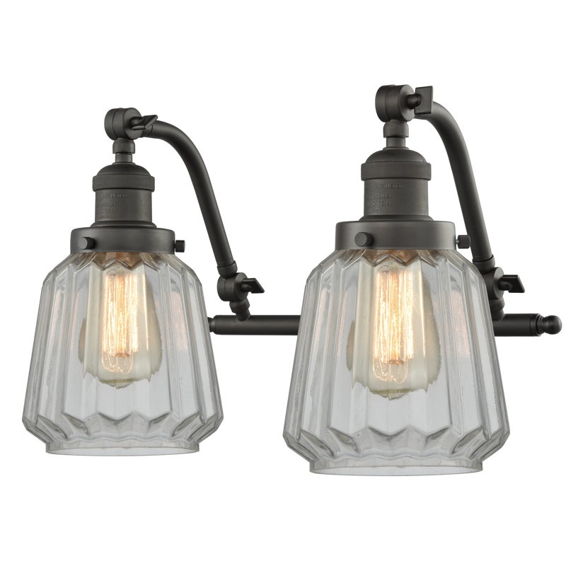 Vinson 2 - Light Dimmable Vanity Light, Oil Rubbed Bronze, Clear, No Bulb Included