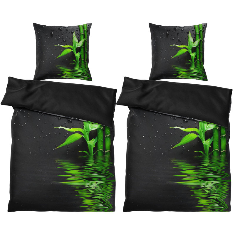 Cotton No Pattern Duvet Cover Set with Pillowcases Included
