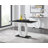Scottsmoor Modern High Gloss Halo 6 Seater Dining Table Set with Luxury Faux Leather Dining Chairs-1933040963-1928429087