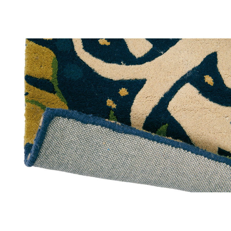 Hand Tufted Floral Area Rug, Rectangle 8'2" x 11'6"