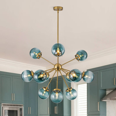 Lustre sphérique spoutnik 12 lumières Art Deco