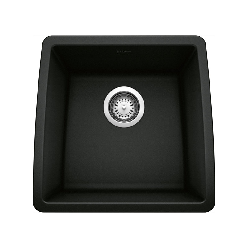Performa SILGRANIT 17" Undermount Bar Sink - Coal Black, Coal Black