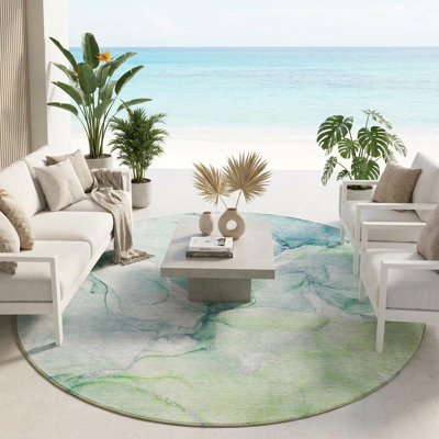 Tapis extérieur rond rond 8 po