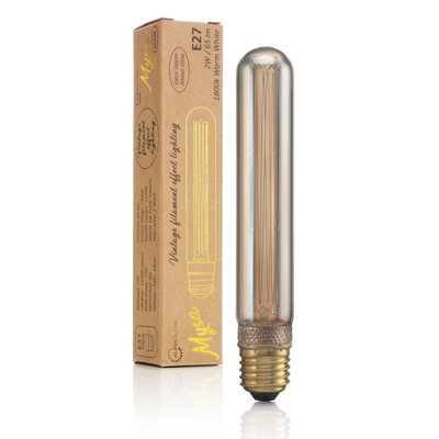 Fults 2W E27 LED Vintage Edison Tube Light Bulb Amber
