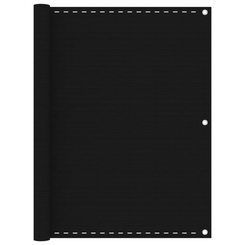 Glibben Balcony Screen Cream 120X400 Cm HDPE, Black