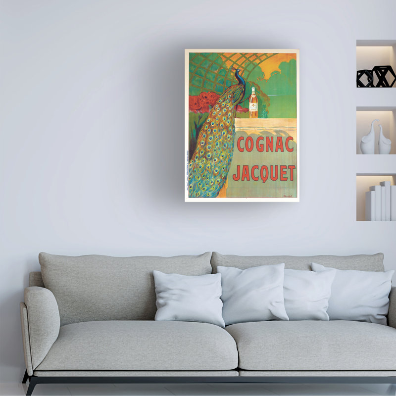 Art sur toile Camille Bouchet Cognac, années 1920, H 19 po x l 14 po