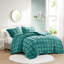 Édredon bleu sarcelle double / grand - velours avec bourre en microfibre 3D avec bourre en duvet synthétique alternatif-121262419